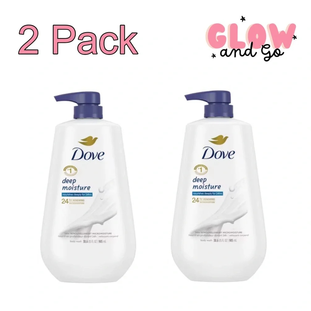 2 Pack - Dove Beauty Deep Moisture Skin Body Wash Pump - 30.6 fl oz